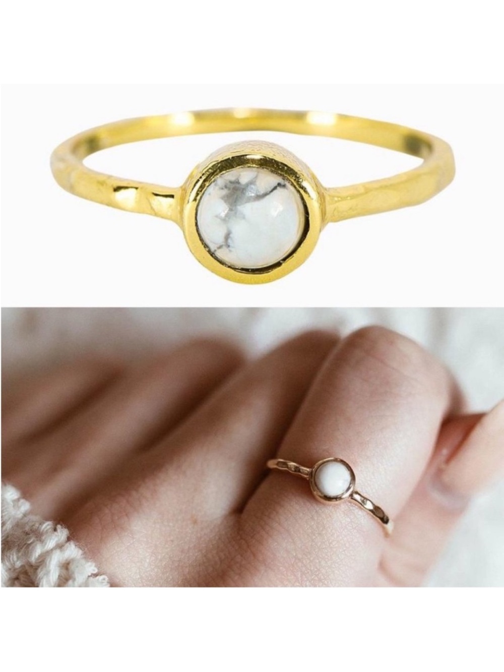 New Pura Vida Howlite Ring Size 8